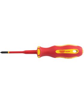 Draper Tools Ergo Plus&#174; Slimline Cross Slot VDE Screwdriver (No:2 x 100mm) DRA02163