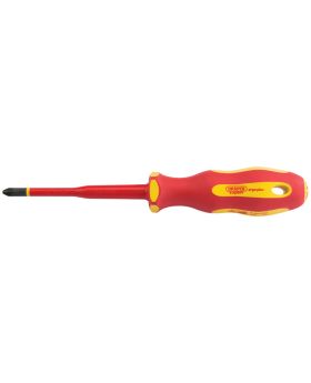 Draper Tools Ergo Plus&#174; Slimline PZ Type VDE Screwdriver (No:1 x 80mm) DRA02166