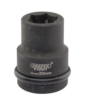 Draper Tools Expert 20mm 3/4 Square Drive Hi-Torq&#174; 6 Point Impact Socket DRA05001