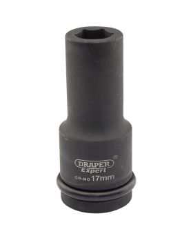 Draper Tools Expert 17mm 3/4 Square Drive Hi-Torq&#174; 6 Point Deep Impact Socket DRA05049