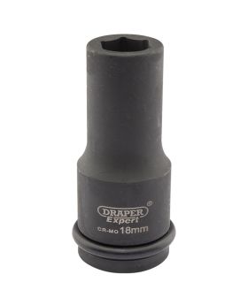 Draper Tools Expert 18mm 3/4 Square Drive Hi-Torq&#174; 6 Point Deep Impact Socket DRA05050