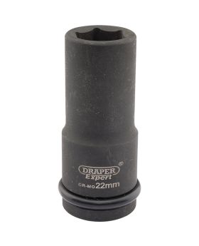 Draper Tools Expert 22mm 3/4 Square Drive Hi-Torq&#174; 6 Point Deep Impact Socket DRA05054