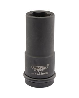 Draper Tools Expert 23mm 3/4 Square Drive Hi-Torq&#174; 6 Point Deep Impact Socket DRA05055