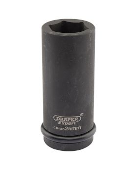 Draper Tools Expert 25mm 3/4 Square Drive Hi-Torq&#174; 6 Point Deep Impact Socket DRA05057