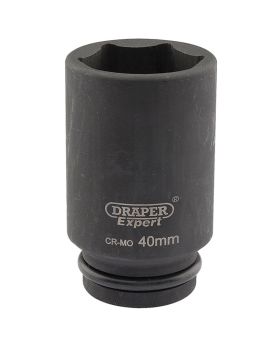 Draper Tools Expert 40mm 3/4 Square Drive Hi-Torq&#174; 6 Point Deep Impact Socket DRA05071