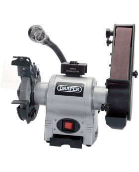 Draper Tools 150mm Bench Grinder with Sanding Belt and Worklight (370W) DRA05096