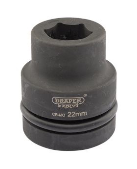 Draper Tools Expert 22mm 1 Square Drive Hi-Torq&#174; 6 Point Impact Socket DRA05103