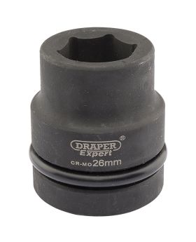 Draper Tools Expert 26mm 1 Square Drive Hi-Torq&#174; 6 Point Impact Socket DRA05107