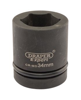 Draper Tools Expert 34mm 1 Square Drive Hi-Torq&#174; 6 Point Impact Socket DRA05114