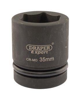 Draper Tools Expert 35mm 1 Square Drive Hi-Torq&#174; 6 Point Impact Socket DRA05115