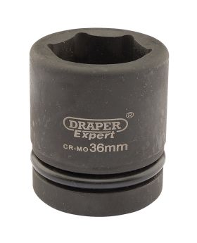 Draper Tools Expert 36mm 1 Square Drive Hi-Torq&#174; 6 Point Impact Socket DRA05116