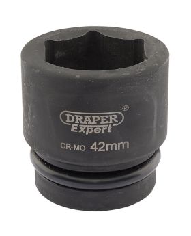 Draper Tools Expert 42mm 1 Square Drive Hi-Torq&#174; 6 Point Impact Socket DRA05122