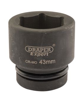 Draper Tools Expert 43mm 1 Square Drive Hi-Torq&#174; 6 Point Impact Socket DRA05123