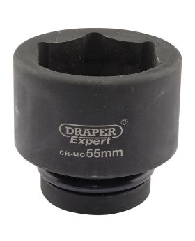 Draper Tools Expert 55mm 1 Square Drive Hi-Torq&#174; 6 Point Impact Socket DRA05126