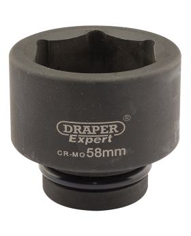 Draper Tools Expert 58mm 1 Square Drive Hi-Torq&#174; 6 Point Impact Socket DRA05128