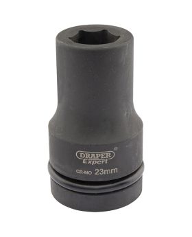 Draper Tools Expert 23mm 1 Square Drive Hi-Torq&#174; 6 Point Deep Impact Socket DRA05138