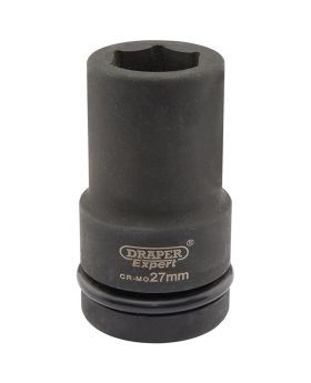 Draper Tools Expert 27mm 1 Square Drive Hi-Torq&#174; 6 Point Deep Impact Socket DRA05142