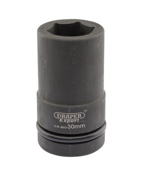 Draper Tools Expert 30mm 1 Square Drive Hi-Torq&#174; 6 Point Deep Impact Socket DRA05145