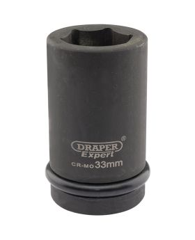 Draper Tools Expert 33mm 1 Square Drive Hi-Torq&#174; 6 Point Deep Impact Socket DRA05147