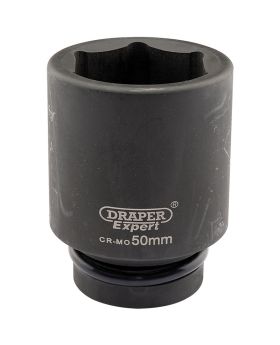 Draper Tools Expert 50mm 1 Square Drive Hi-Torq&#174; 6 Point Deep Impact Socket DRA05155