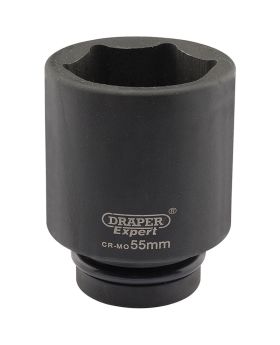 Draper Tools Expert 55mm 1 Square Drive Hi-Torq&#174; 6 Point Deep Impact Socket DRA05156