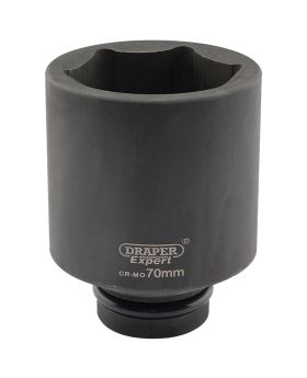 Draper Tools Expert 70mm 1 Square Drive Hi-Torq&#174; 6 Point Deep Impact Socket DRA05159