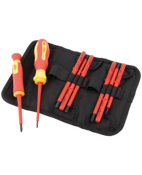 Draper Tools Ergo Plus&#174; VDE Screwdriver Set with Interchangeable Blades (10 Piece) DRA05721