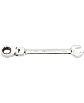 Draper Tools Metric Combination Spanner with Flexible Head and Double Ratcheting Features (15mm) DRA06860