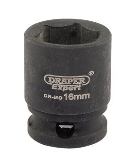 Draper Tools Expert 16mm 3/8 Square Drive Hi-Torq&#174; 6 Point Impact Socket DRA06876