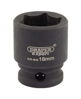 Draper Tools Expert 18mm 3/8 Square Drive Hi-Torq&#174; 6 Point Impact Socket DRA06878