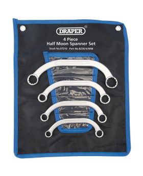 Draper Tools Half Moon (Obstruction) Ring Spanner Set (4 Piece) DRA07210