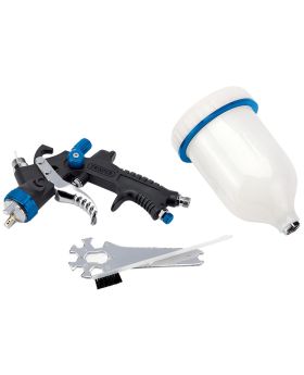 Draper Tools HVLP Air Spray Gun with Composite Body and 600ml Gravity Fed Hopper DRA09707