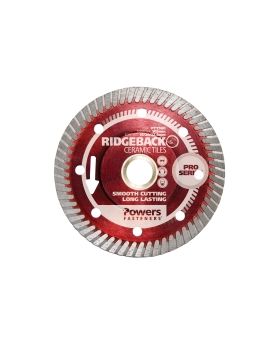 POWERS RIDGEBACK Diamond Blade Ceramic Tiles - Porcelain Thin Turbo - 100mm ptt100