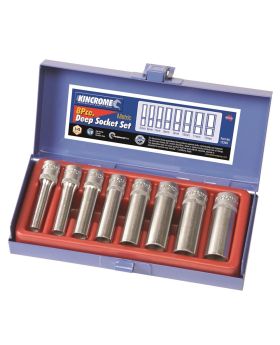 Kincrome 13340 Deep Socket Set 8 Piece Metric 1/4" Square Drive