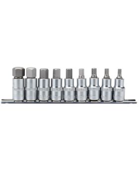 Draper Tools 1/2 Sq. Dr. 55mm Long Metric Hexagonal Socket Bit Set (9 Piece) DRA16307