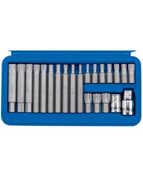 Draper Tools 3/8, 1/2 Sq. Dr. Ribe&#174; Socket and Bit Set (22 piece) DRA16347