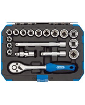 Draper Tools 3/8 Sq. Dr. Metric Socket Set (18 Piece) DRA16359