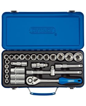 Draper Tools 1/2 Sq. Dr. Metric Socket Set (26 Piece) DRA16368