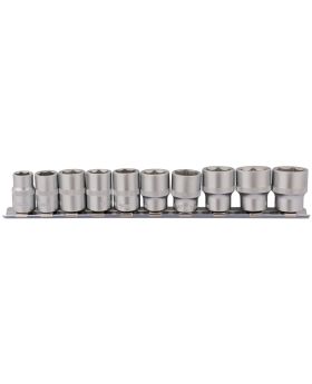 Draper Tools 3/8 Square Drive Socket Set on Metal Rail (10 Piece) DRA16400