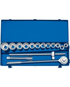 Draper Tools 3/4 Sq. Dr. Metric Socket Set in Metal Case (15 piece) DRA16440