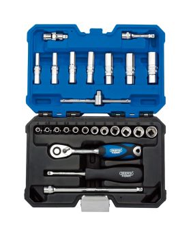 Draper Tools 1/4 Sq. Dr. Metric Socket Set (25 Piece) DRA16443