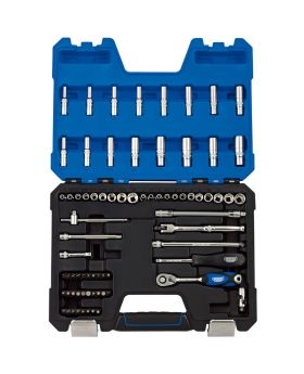 Draper Tools 1/4 Sq. Dr. MM/AF Combined Socket Set (75 Piece) DRA16448