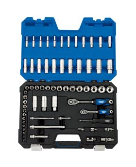 Draper Tools 1/4 and 3/8 Sq. Dr. Metric Socket Set (65 piece) DRA16457