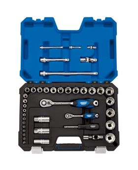 Draper Tools 1/4 and 1/2 Sq. Dr. Metric Socket Set (42 piece) DRA16458