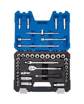 Draper Tools 3/8 Sq. Dr. Combined MM/AF Socket Set (41 Piece) DRA16465