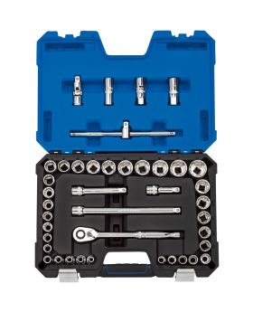 Draper Tools 1/2 Sq. Dr. MM/AF Combined Socket Set (41 Piece) DRA16467