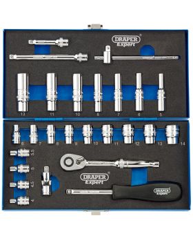 Draper Tools 1/4 Sq. Dr. Metric Socket Set (26 Piece) DRA16476