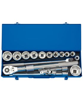 Draper Tools 3/4 Sq. Dr. Metric Socket Set in Metal Case (17 piece) DRA16486