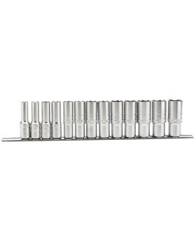 Draper Tools 1/2 Sq. Dr. Imperial Deep Sockets on a Metal Rail (13 Piece) DRA16500