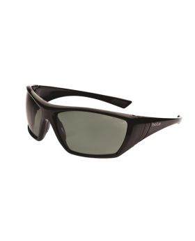 BOLLE HUSTLER Gloss Black Frame Grey/Green Polarised Lens - Soft Drawstring Pouch